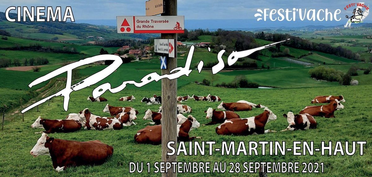 Rendez-vous ce soir à 21h pour la projection du film "La Ferme d'Emilie" suivi d'un échange au Cinéma Paradiso pour l'évènement 𝐅𝐞𝐬𝐭𝐢'𝐯𝐚𝐜𝐡𝐞 qui aura lieu à Saint-Martin-en-haut (69) entre Lyon et Saint Etienne, du 1er au 28 septembre 2021 !