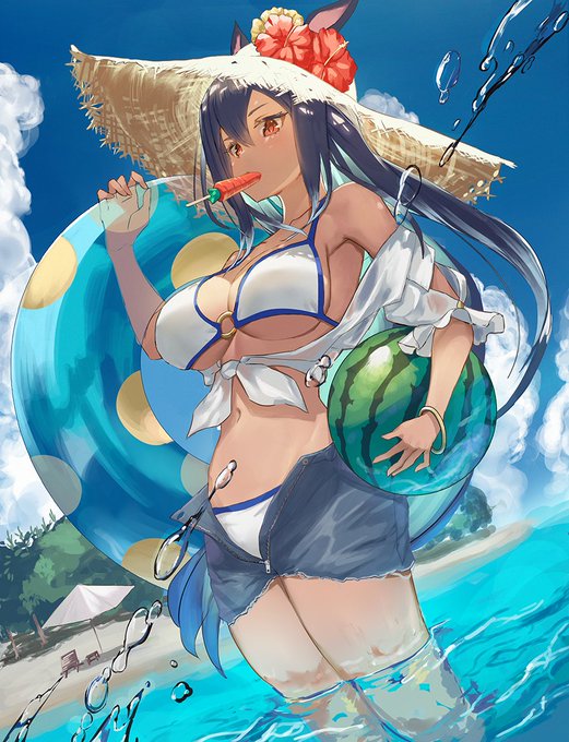 ヒシアマゾンの水着妄想
#ウマ娘 