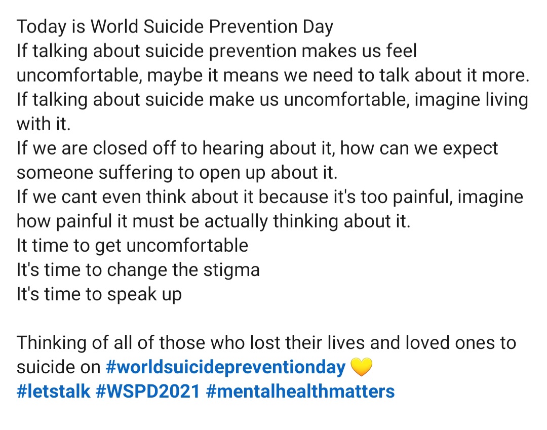 xnicix's tweet photo. #WorldSuicidePreventionDay 
#LetsTalk #MentalHealthMatters 
💛 💛 💛 💛 https://t.co/T9RxQXXRmj