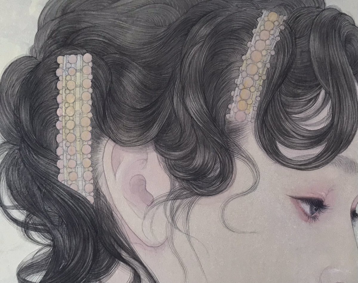 「ざっくりしたフィンガーウェーブ。
フィンガーウェーブも何度描いても楽しい 」|北島 優子のイラスト