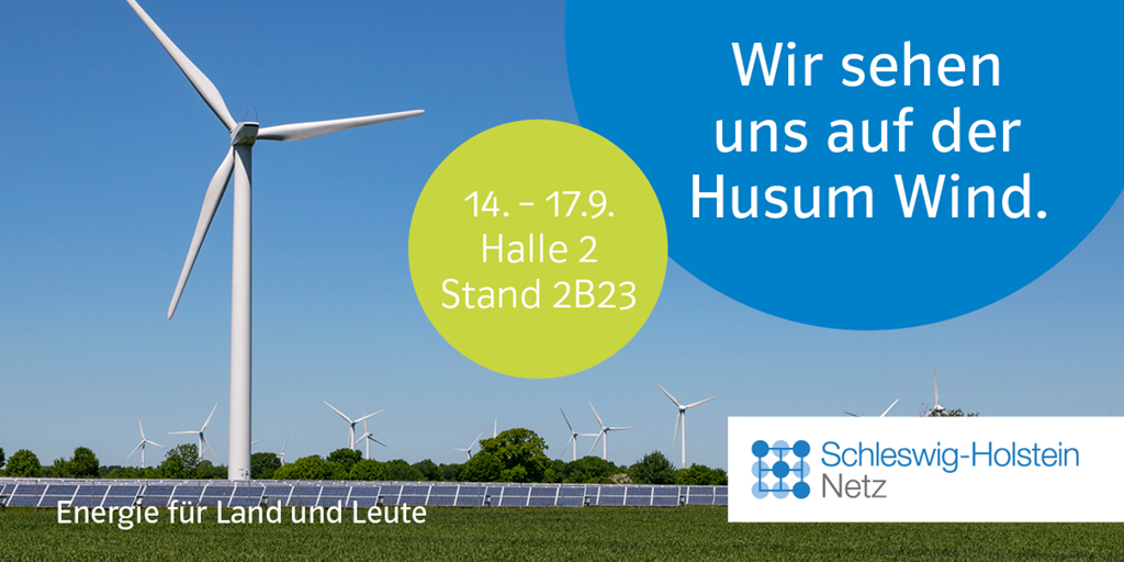 SH_Netz's tweet image. Kommende Woche startet die #Husumwind: Bei uns am Stand erfahren Sie alles über Planung &amp;amp; Bau von Anlagen oder Innovationsprodukte wie #Wasserstoff - und das live! ☺️Mit am Stand: @AvaconAG @westenergie und #MITNETZ. Mehr Infos 👉ow.ly/cnTL50G6Mek #Windenergie #Energiewende