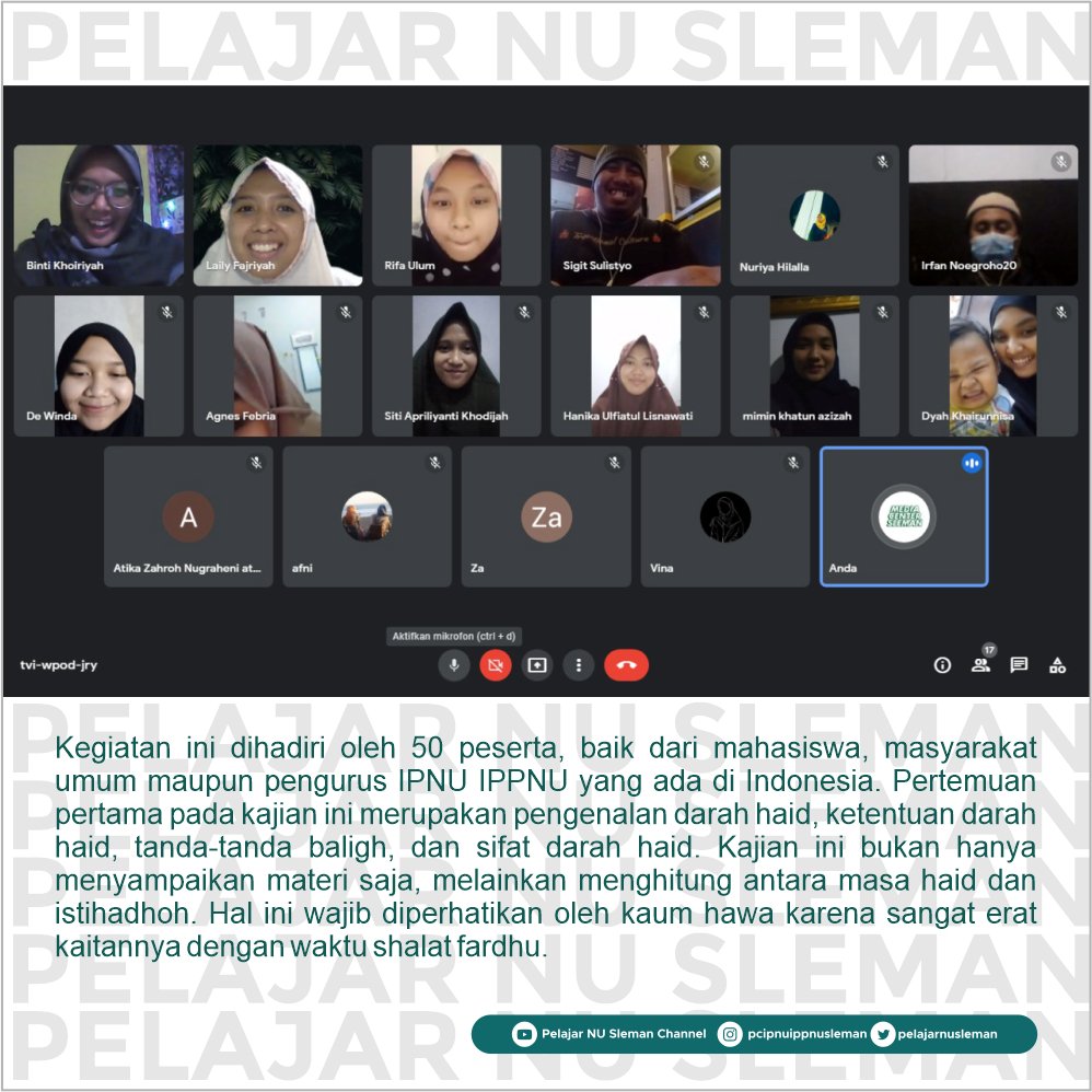pelajarnusleman's tweet photo. Kabar Pelajar NU Sleman. https://t.co/UeK5qXkX4I
