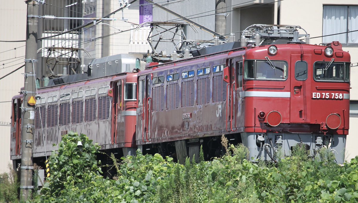 205MU35's tweet photo. 9月10日
EF81 97＋ED75 758 AT出場回送 https://t.co/iNAuiuMJfH