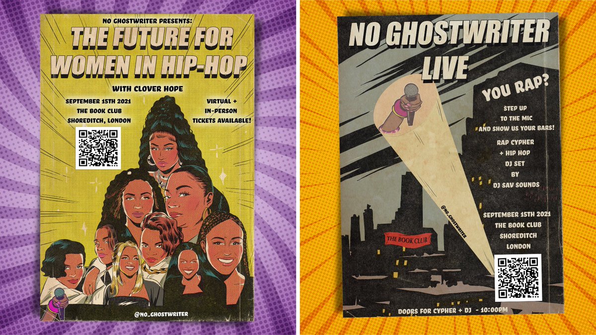 no_ghostwriter's tweet image. NO GHOSTWRITER welcomes you to an innovative, immersive and educational evening of Rap and Hip Hop Culture on September 15th 2021 at The Book Club (@TheBookClubEC2). 

Virtual and in-person tickets are available now! - bit.ly/NOGHOSTWRITERL…

#NoGhostwriter