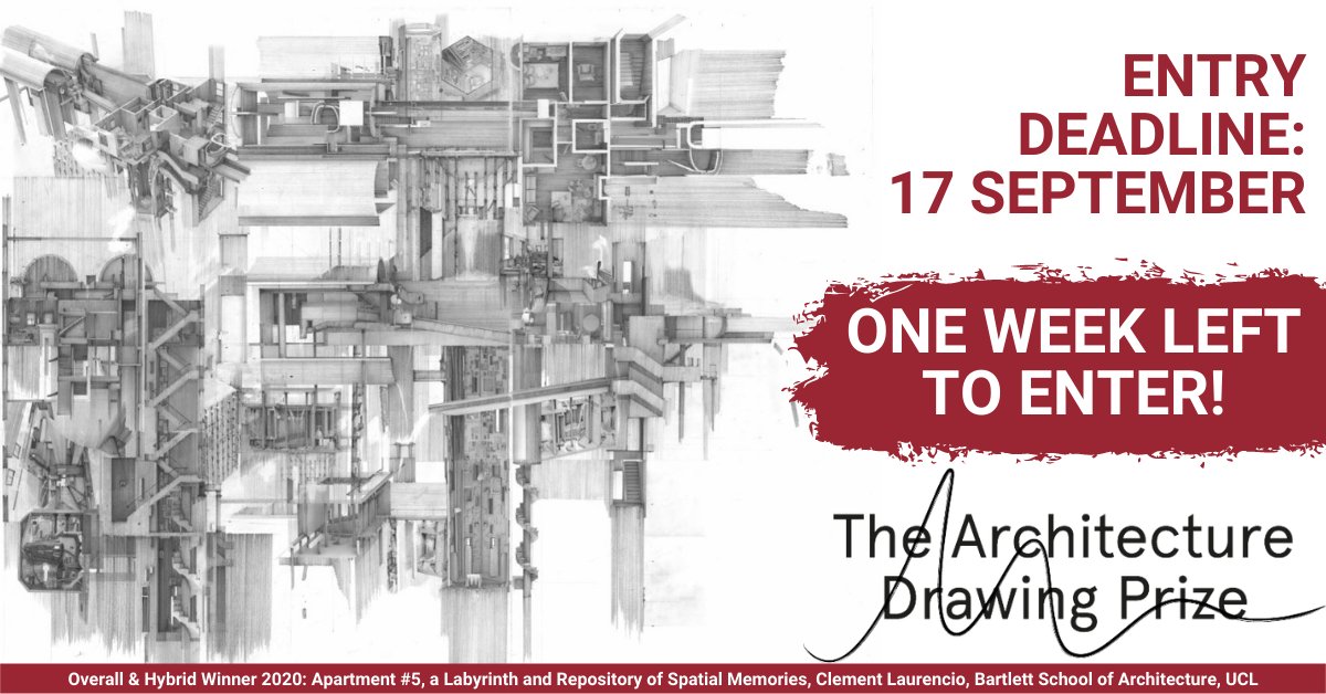 World Festival of Interior INSIDE (@insidefestival) on Twitter photo Enter The Architecture Drawing Prize by 17 September!
In partnership with <a href="/MakeArchitects/">Make Architects</a> & <a href="/SoaneMuseum/">Sir John Soane's Museum 🏛️🖼️</a> WAF invites architects, designers & students from across the world to enter the fifth edition of the prize, sponsored by <a href="/GleedsGlobal/">Gleeds</a>
Enter now: bit.ly/3h2qkZi Enter The Architecture Drawing Prize by 17 September!
In partnership with <a href="/MakeArchitects/">Make Architects</a> & <a href="/SoaneMuseum/">Sir John Soane's Museum 🏛️🖼️</a> WAF invites architects, designers & students from across the world to enter the fifth edition of the prize, sponsored by <a href="/GleedsGlobal/">Gleeds</a>
Enter now: bit.ly/3h2qkZi
