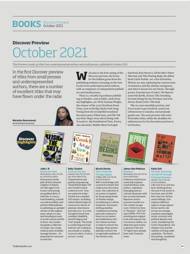 hercules mulligan (@tashaonwuemezi) on Twitter photo The #DiscoverPreview has launched in today’s <a href="/thebookseller/">The Bookseller</a>! Highlights include fantastic titles from <a href="/MerkyBooks/">#Merky Books</a> <a href="/serpentstail/">Serpent's Tail</a> <a href="/graffeg_books/">Graffeg</a> <a href="/BloomsburyBooks/">Bloomsbury Books UK</a> <a href="/404Ink/">404 Ink</a> and special shout outs to <a href="/andothertweets/">And Other Stories</a> and <a href="/TiltedAxisPress/">Tilted Axis</a> 🎉🥳 The #DiscoverPreview has launched in today’s <a href="/thebookseller/">The Bookseller</a>! Highlights include fantastic titles from <a href="/MerkyBooks/">#Merky Books</a> <a href="/serpentstail/">Serpent's Tail</a> <a href="/graffeg_books/">Graffeg</a> <a href="/BloomsburyBooks/">Bloomsbury Books UK</a> <a href="/404Ink/">404 Ink</a> and special shout outs to <a href="/andothertweets/">And Other Stories</a> and <a href="/TiltedAxisPress/">Tilted Axis</a> 🎉🥳
