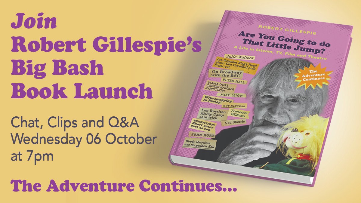 RGillespieActor's tweet image. Big announcement! Join me for an online book launch on Zoom with Q&amp;amp;A, Wednesday 6th October, 7pm. Save the date and tell your friends! More details soon, but to register and submit a question, click here: docs.google.com/forms/d/e/1FAI…