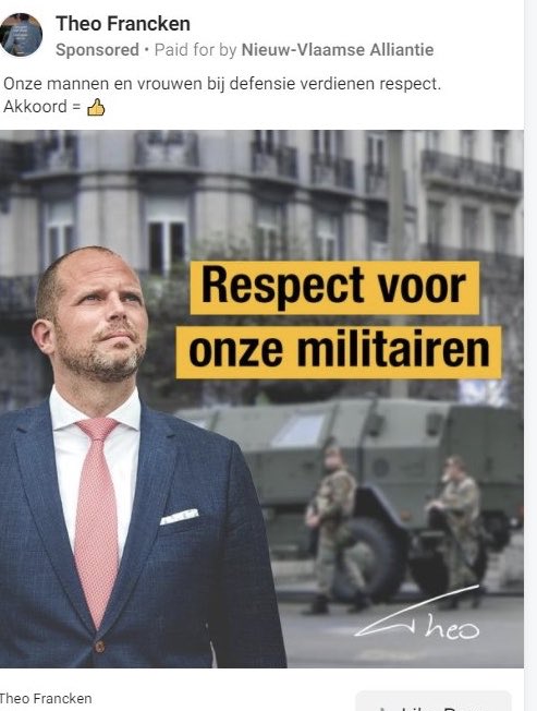 Mooi dat Theo de mannen en vrouwen van Defensie even in het licht zet