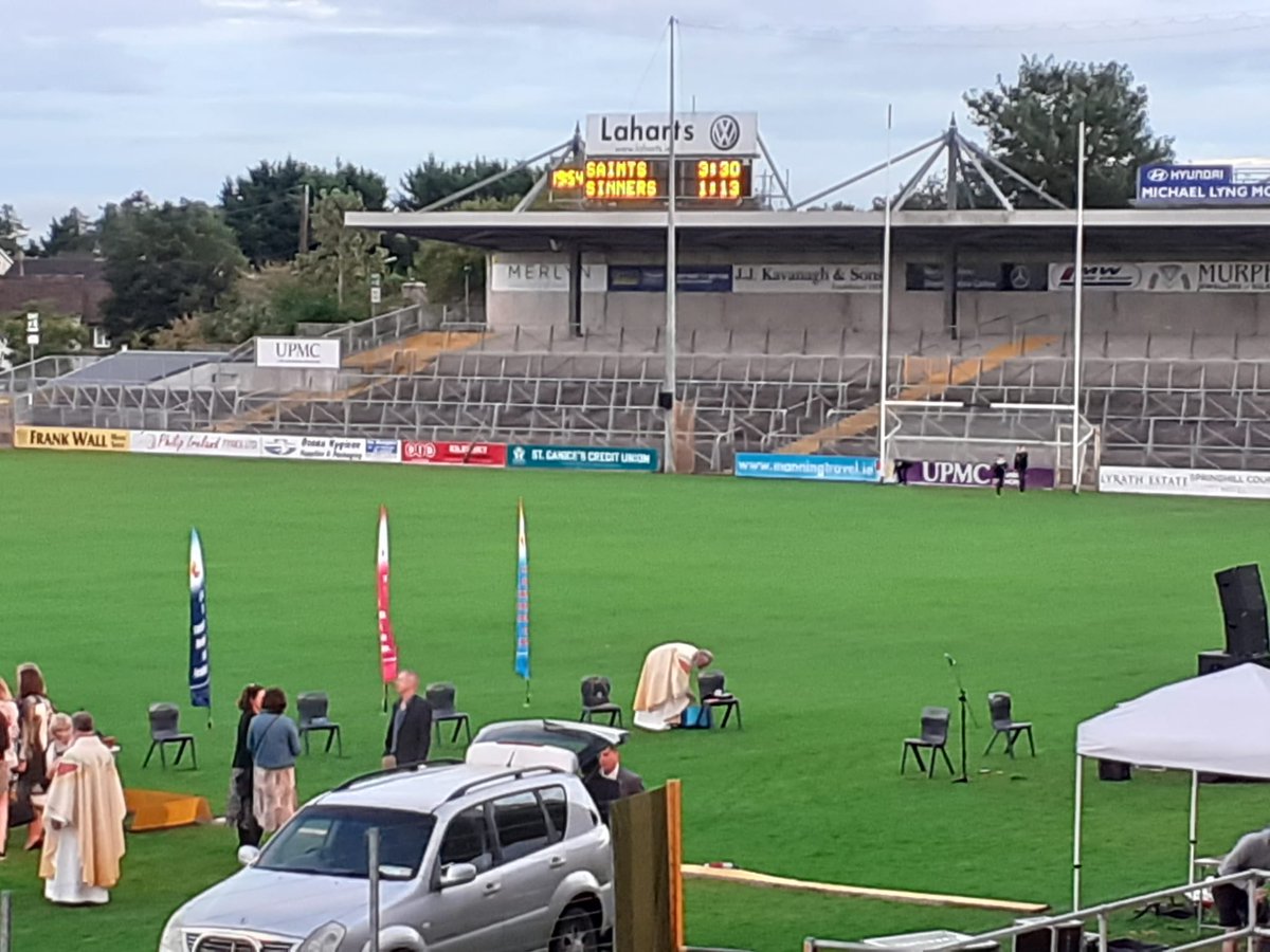 A friend’s son had his confirmation in Nowlan Park last night
The scoreboard..