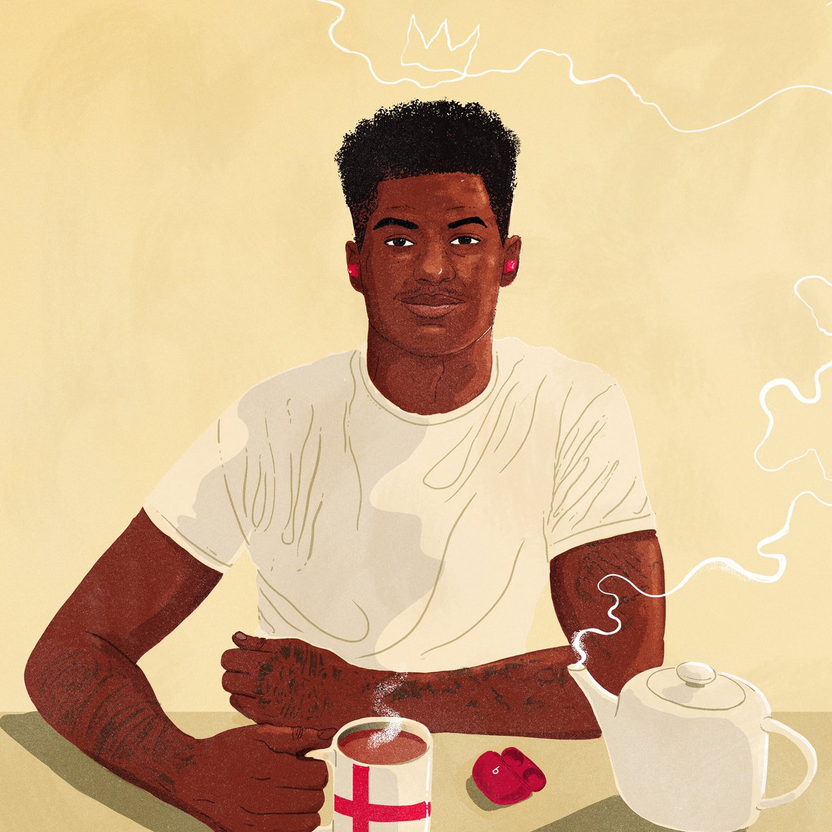 .@MarcusRashford continues to be an inspiration through the mission to #EndChildFoodPoverty in the UK. Visit his page to learn more about the #WriteNow initiative. Artwork by @Reubendangerman