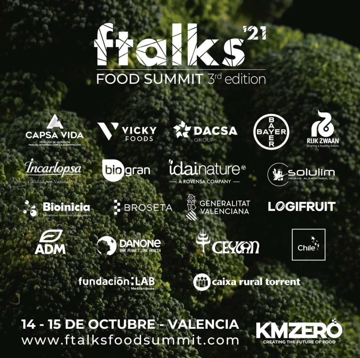kmzerohub's tweet photo. 💪Ftalks Food Summit no sería posible sin el apoyo de nuestros partners. 

Cada año sumamos entidades que apuestan activamente por la #innovación.

¡GRACIAS POR FORMAR PARTE de #ftalks21! 

📅14-15 de octubre
📍#Valencia

¡Tu también puedes acompañarnos!
👉https://t.co/pmyYkx7SVh https://t.co/2ZEFTajRq5