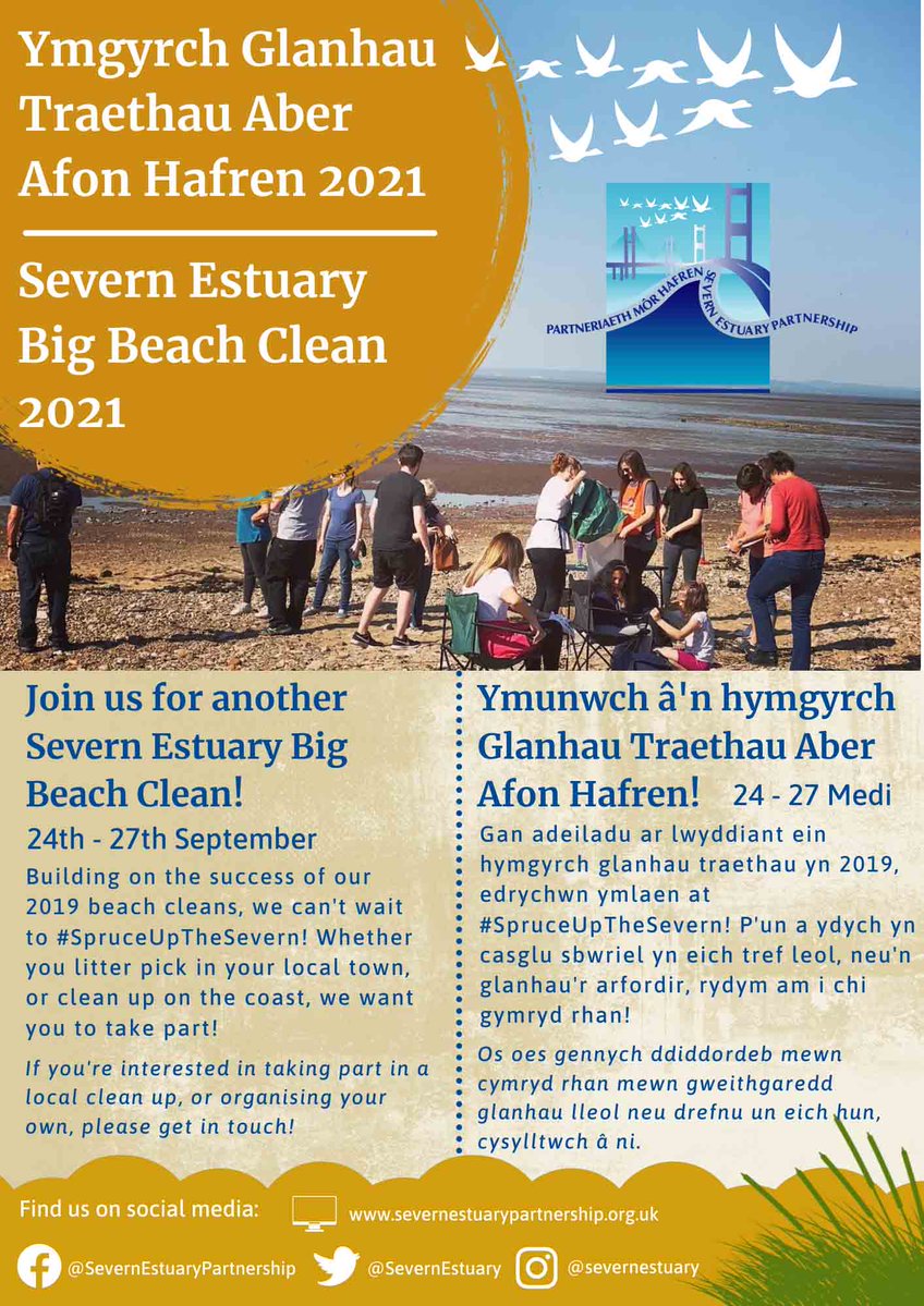 The @SevernEstuary partnership need your help by joining them  between 24th -27th September 2021 for the Severn Estuary Beach Clean to #SpruceUPTheSevern

#Gloucestershire #gloshour @Gloshour  @severnrivers @CaBAtweets