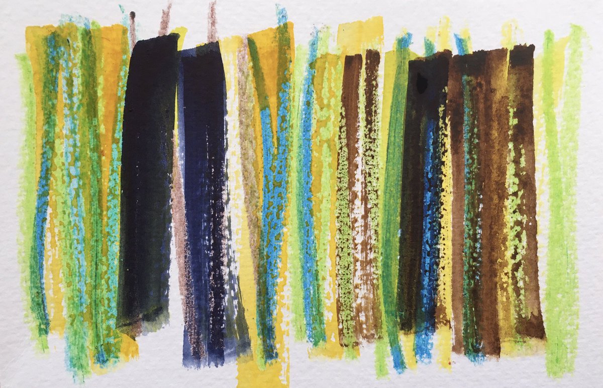 Gillian Lever
leverarts.org

#mixedmedia #waxresist #modernbritishpainting #modernbritishartist #modernbritishart #modernbritish #abstract #art #colour #prussianblue #lime #green #yellowochre #burntumber #watercolour #ink #womenartists