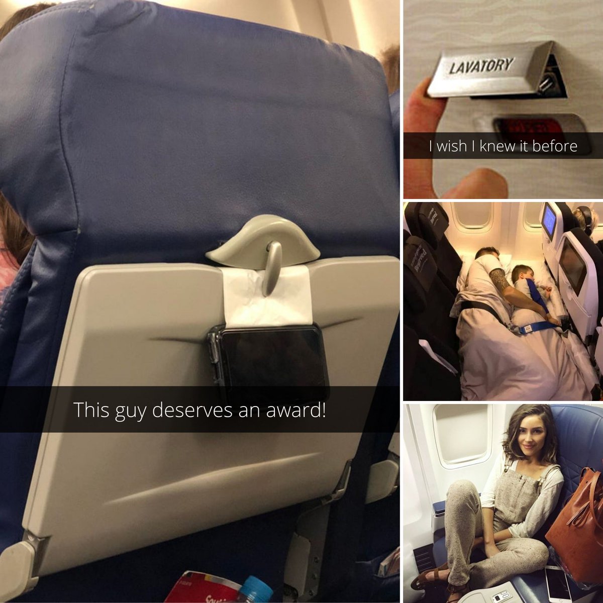 HackzMore's tweet photo. From finding ways to block out unwanted noise from the passengers to nifty and handy travel hacks, here are some travel hints, tricks and tips that will help people have a more pleasant flying experience. 🤩👀