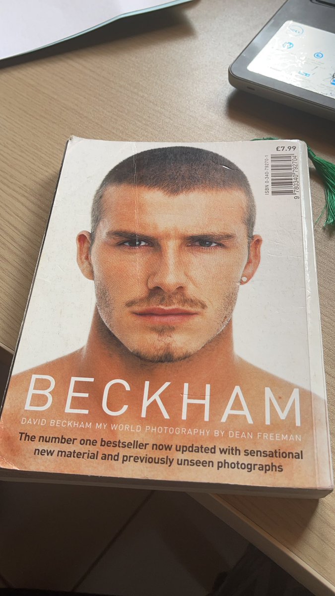 Calvin_horner's tweet photo. Feel like my football days are over.               Great read BECKHAM MY WORLD https://t.co/02zq8frLfI