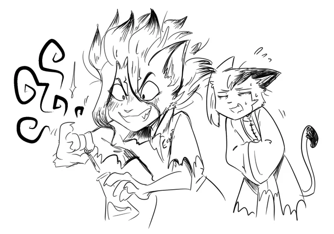 ALGUÉM PEDIU GATINHOS GAYS???? 
NINGUÉM??
Apois eu fiz assim mesmo
E de SenGen porque essa ta sendo a minha obsessão até segunda ordem
#sengen #drstone #dcst 