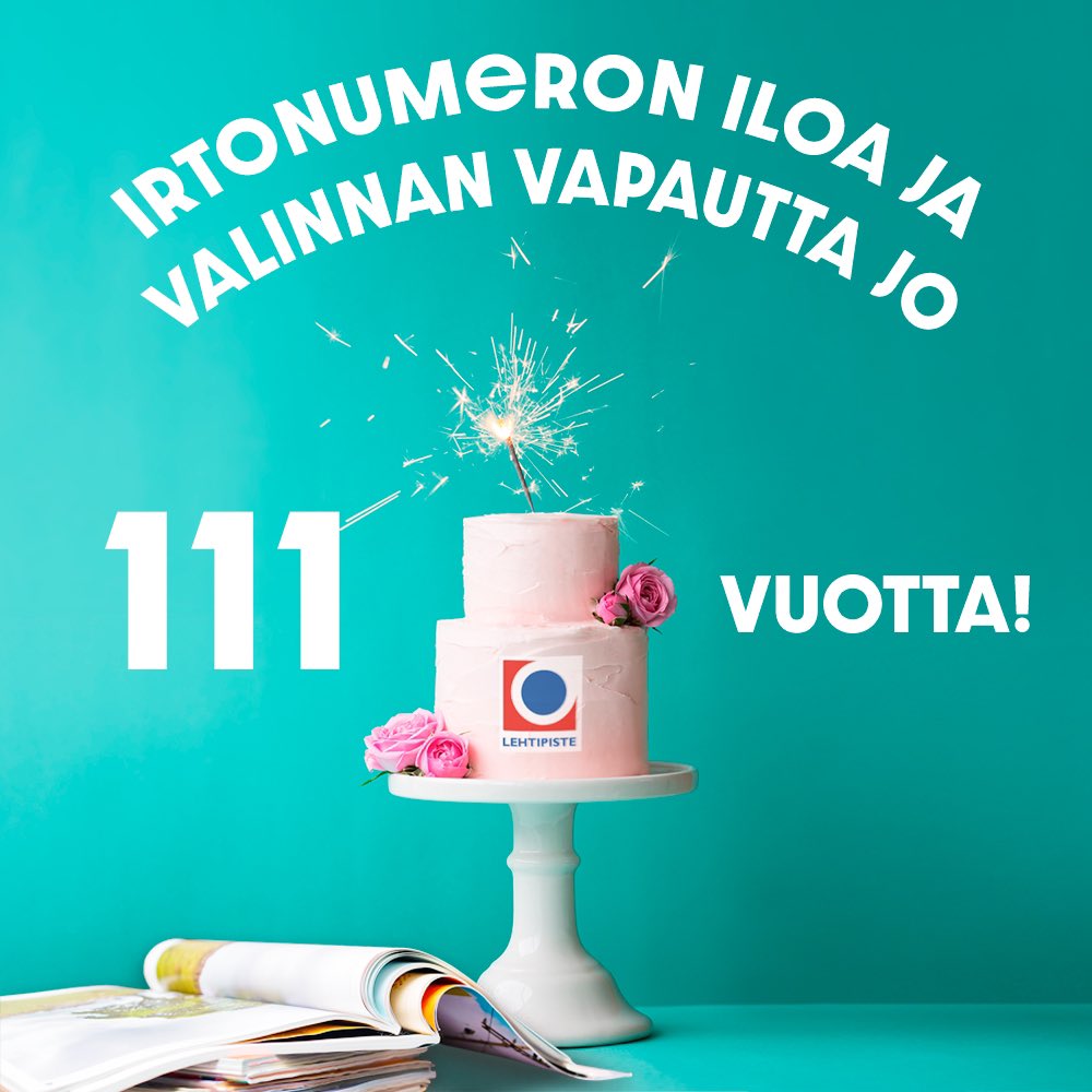 Lehtipiste's tweet photo. Irtonumeron iloa ja valinnan vapautta jo 111 vuotta 📰����🎉

#iloairtonumerosta #valinnanvapaus #omaaaikaa #lukeminenkannattaaaina https://t.co/mj7nEmTmcI