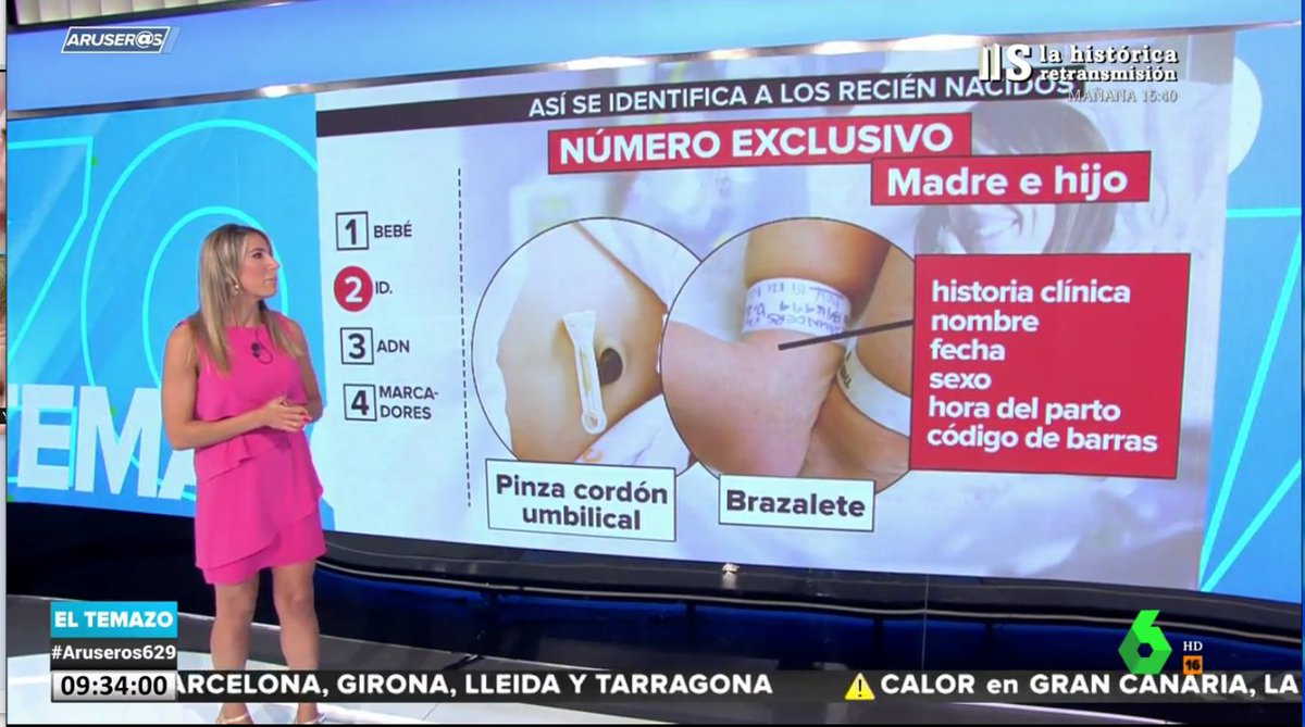 AruserosLaSexta's tweet photo. 🔴¿Cómo evitan los hospitales que los bebés puedan ser intercambiados de familia? Lo explicamos en #ElTemazo https://t.co/1ou7K8sKk9 #Aruseros629 https://t.co/JDcOlJt17N