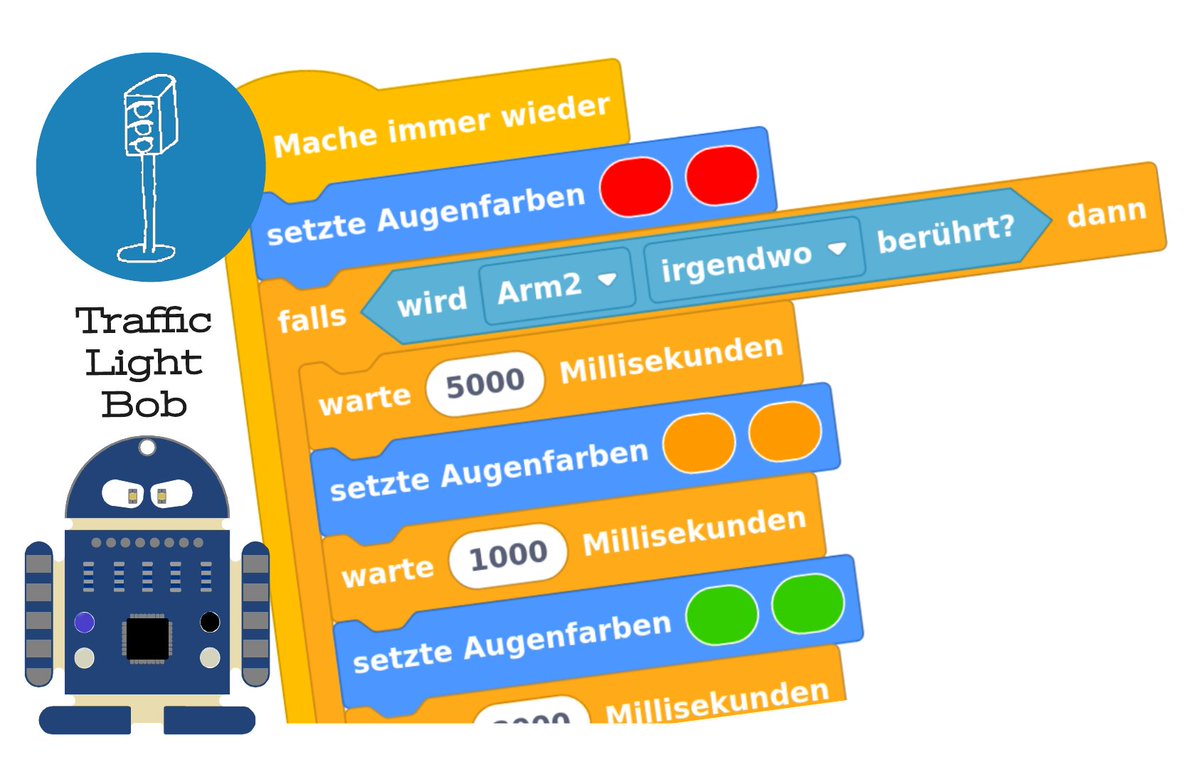 _BOB3_'s tweet image. Gehen oder stehen? Let‘s go!! 🛴🛼🚜
➡️ Programmiere BOB3 als Ampelanlage!
#Informatik #Coding #schlaueProgramme