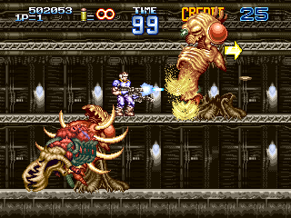 SirArturo3's tweet photo. Otra de las maravillas de #Irem! #GunForceII es el germen de la saga Metal Slug, que salió un par de años después! Así que si os recuerda a esta saga, ya sabéis porque! Un juego trepidante, que no da un segundo de respiro! Es un Juego de Diez!
#Retrogames #PixelArt #Arcade https://t.co/hq0HNJYawD