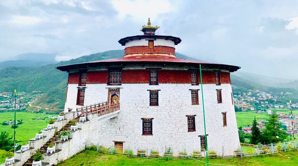 Indiainbhutan's tweet image. #India was proud to partner with #Bhutan on major restoration works of the Paro Ta Dzong which was damaged in an earthquake. A unique watchtower, the Dzong doubles up as Bhutan’s National Museum and houses an impressive collection of Bhutanese art. 🇮🇳🇧🇹 

#DevelopmentPartners