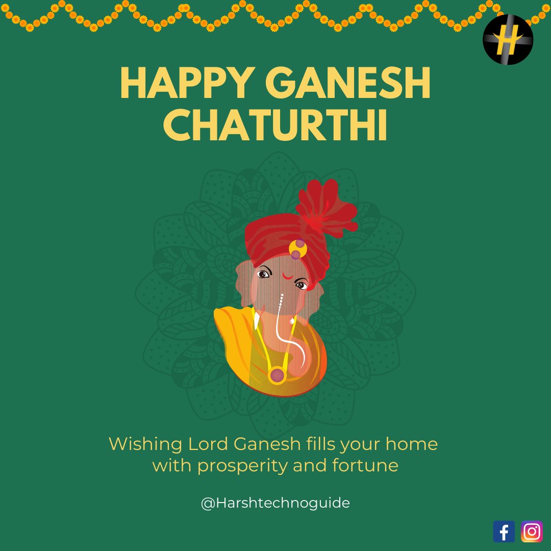 Htechnoguide's tweet photo. Happy Ganesh Chaturthi 
May Lord Ganesha fills your homes with prosperity and fortune...
#GanpatiBappaMorya #GaneshChaturthi #Ganeshotsav2021 #GaneshChaturthi2021 https://t.co/QN7iyRQjaH