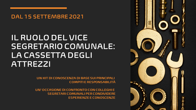 anci_fvg's tweet photo. La cassetta degli attrezzi per i #viceSegretari
Dal #15settembre un percorso con esperti e testimonial per offrire un kit di conoscenza di base sui principali compiti e responsabilità e condividere esperienze e conoscenze.
Info e iscrizioni su https://t.co/lRQLXJuKUh https://t.co/tkLIQbpzWz