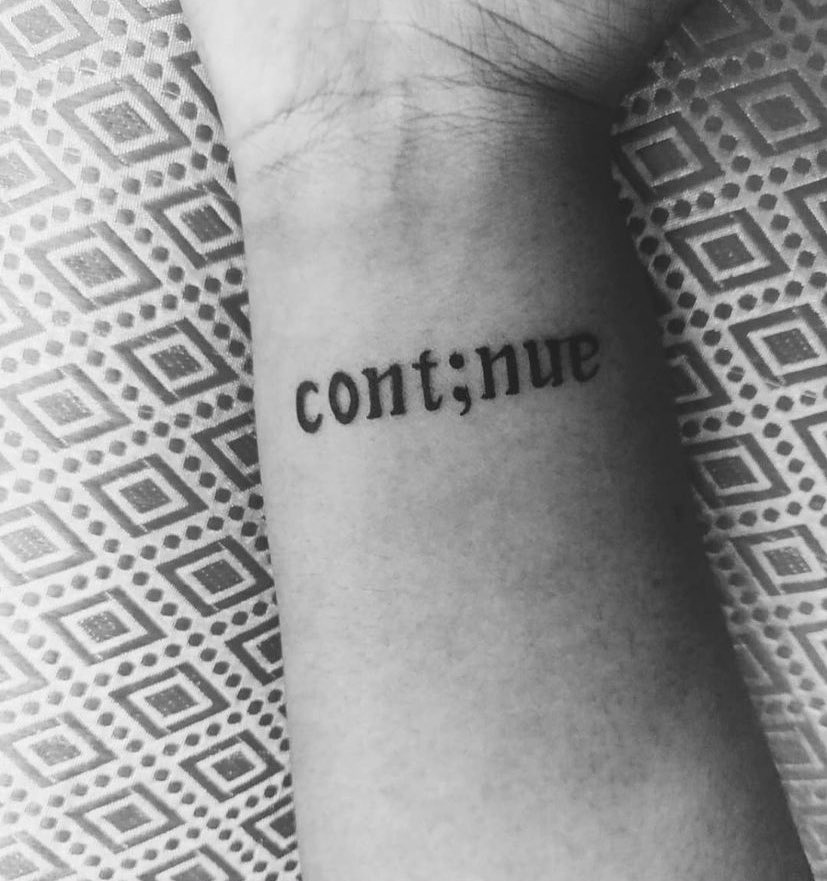 ManasiPathak_'s tweet photo. Your story isn't over. 

A semicolon is used when an author could've chosen to end their sentence, but chose not to. The author is you and the sentence is your life. 

#WorldSuicidePreventionDay https://t.co/9IMDIkceRm
