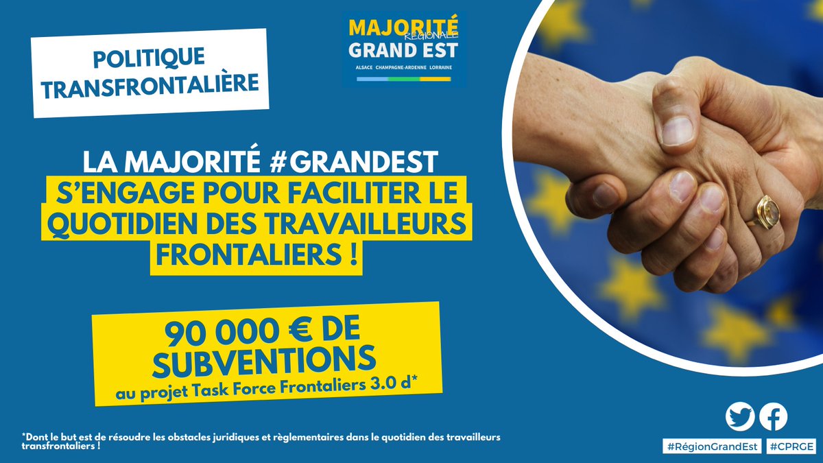 Notre espace #transfrontalier est une richesse. <a href="/JeanROTTNER/">Jean ROTTNER</a> et la <a href="/MajoriteGE/">Majorité Grand Est</a> sont mobilisés pour faciliter le quotidien des travailleurs frontaliers. #GrandEst #Europe #CPRGE #JeanROTTNER