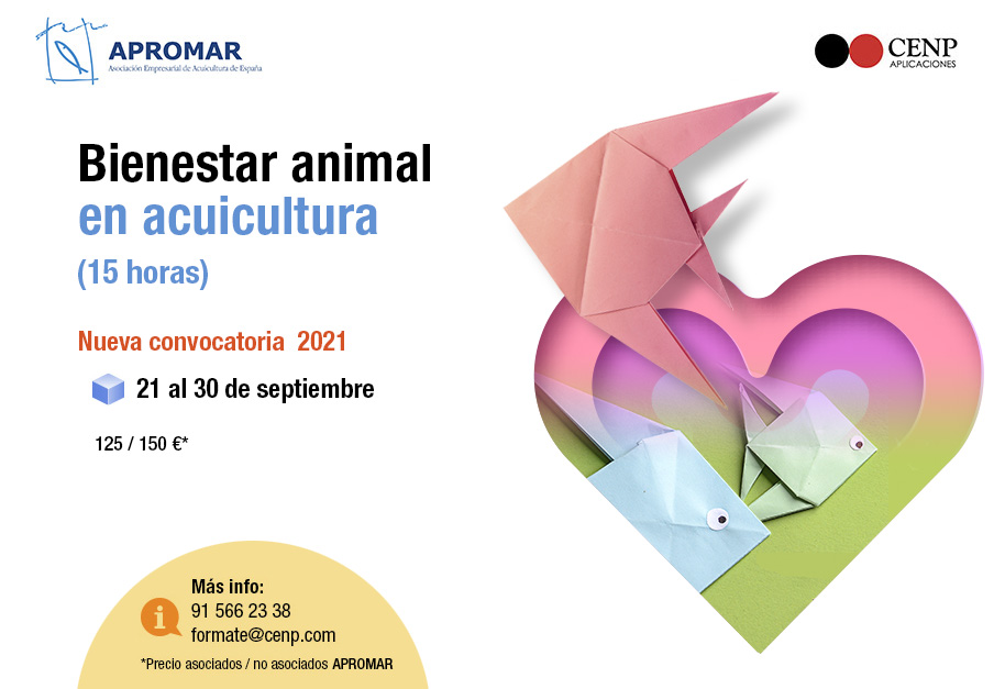 APROMAR_acui's tweet photo. Nueva convocatoria del curso online de Bienestar Animal en #acuicultura. Recuerda que puedes bonificarlo con tus Seguros Sociales a través de @Fundae_es
@centroespa https://t.co/w9M1E7LtCr