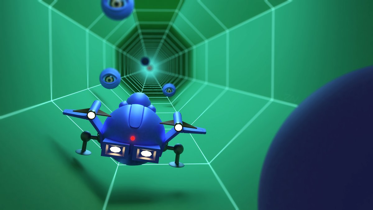 monkeyzav's tweet image. A quick fanart of Star Goose, an old pixel art game.
#b3d #Blender #stargoose