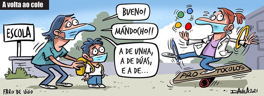A volta ao cole #humorgalego #humor #davila #obichero