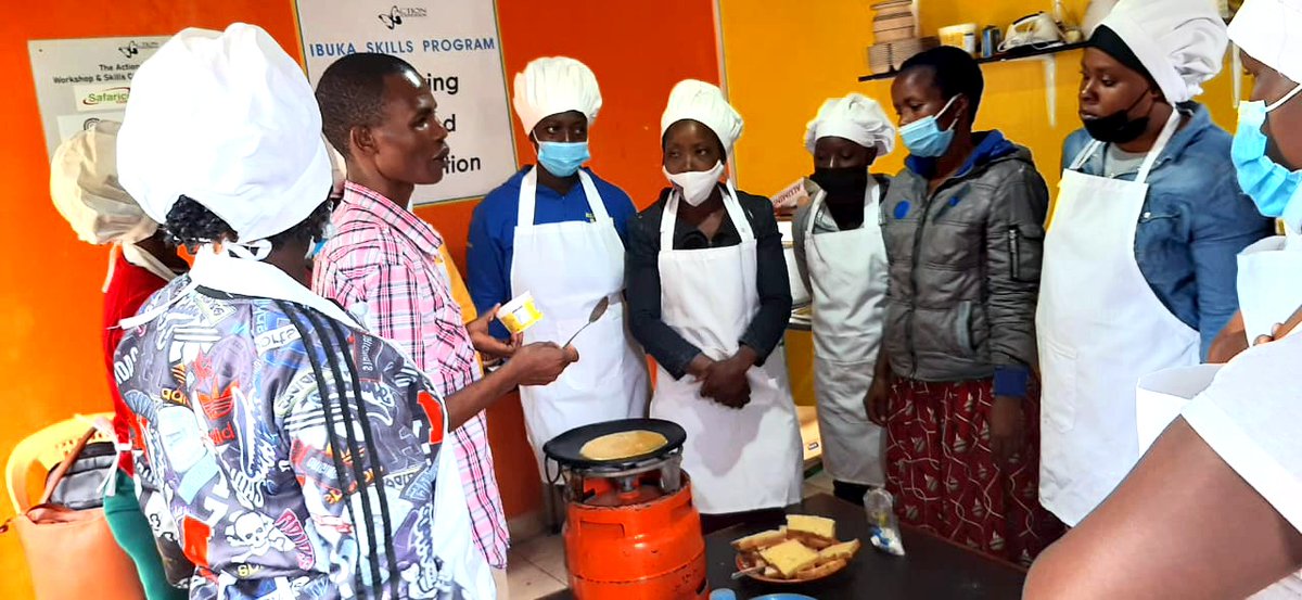 TheActionKenya's tweet photo. Today we feature the catering unit in our recently launched #IbukaSkillsProgram. Targeting caregivers and women with disabilities,the unit equips participants with skills in food production & presentation. This prepares them to run successful food businesses.
#SDG5
#Resilience https://t.co/F5fuiLdc64