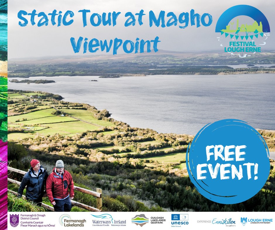 👇𝐁𝐎𝐎𝐊 𝐘𝐎𝐔𝐑 𝐅𝐑𝐄𝐄 𝐌𝐀𝐆𝐇𝐎 𝐕𝐈𝐄𝐖𝐏𝐎𝐈𝐍𝐓 𝐒𝐓𝐀𝐓𝐈𝐂 𝐓𝐎𝐔𝐑 𝐍𝐎𝐖 👇
eventbrite.co.uk/.../magho-view…...
THURSDAY 16TH SEPT - 11AM, 12NOON &amp; 1PM.
Come and see the spectacular view from Magho Cliffs onto the beautiful Lower Lough Erne <a href="/FestErne/">FestivalLoughErne</a> <a href="/cuilcaghlakes/">Cuilcagh Lakelands UNESCO Global Geopark</a>