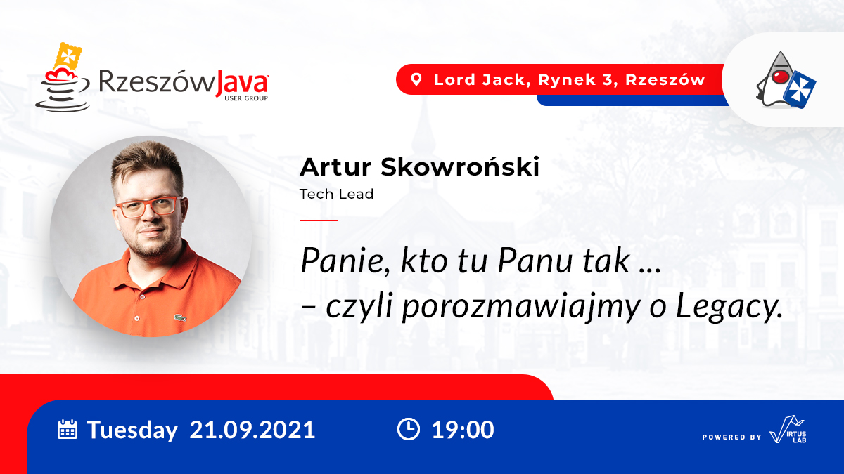 RzeszowJava's tweet image. RJUGowicze, zapraszamy na pierwsze spotkanie po wakacyjnej przerwie! 🚀 Już 21.09 spotkamy się z naszym prelegentem - @ArturSkowronski, Tech Leadem w @VirtusLab, który opowie nam o #Legacy na przykładzie realnego case study.
Szczegóły i rejestracja ⤵
meetup.com/pl-PL/Rzeszow-…