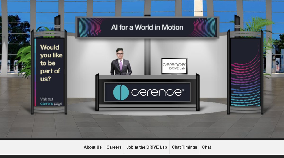 I am virtually representing <a href="/CerenceInc/">Cerence</a> at our booth at #AutoUI2021 :-) Learn about how we are bringing AI to the roads and please check out our job openings! I'd be happy if you come by and say hi! #wearecerence