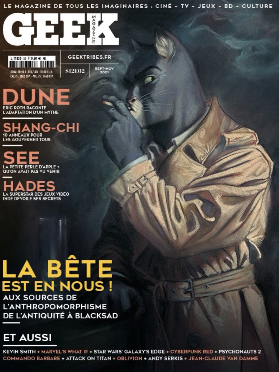 Blacksadmania's tweet photo. #GeekMagazine #N36 #blacksad #artwork #Blacksadmania #JuanjoGuarnido #Dessin #Dédicace #juandíazcanales #Dargaud #DarkHorseComic #NormaEditorial #fanart #exclu #Tome6 #geektribes #geek https://t.co/vHOewoNc70