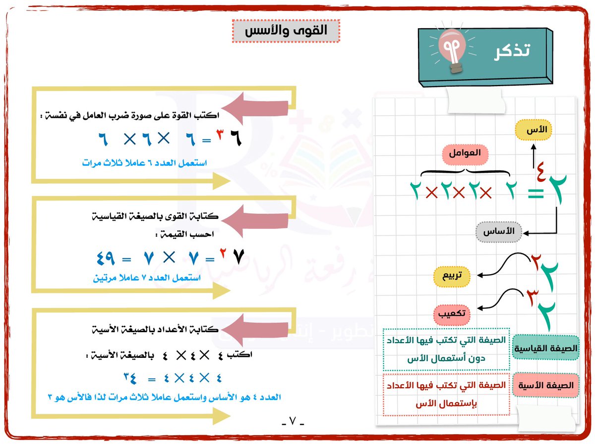 مهام ادائيه رياضيات اول متوسط