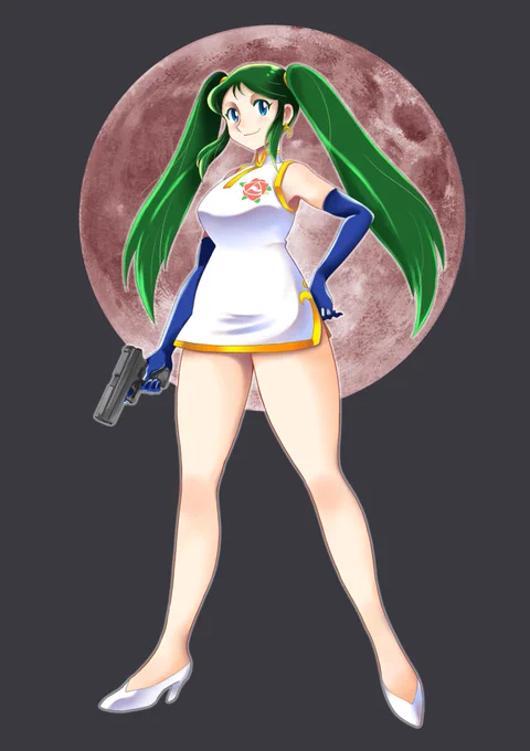手癖で描いたツインテ銀鈴さん。 
