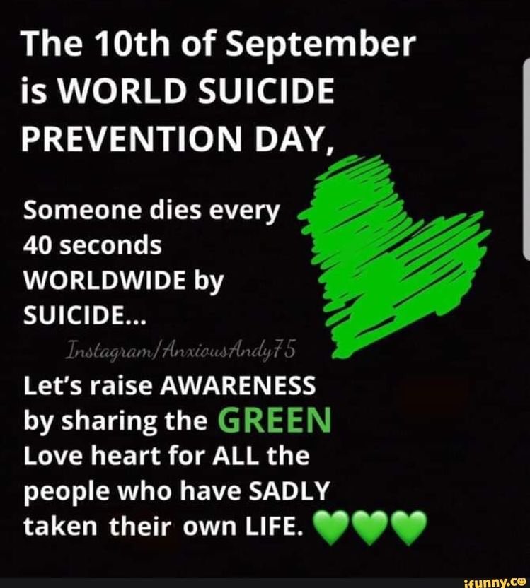 #ThoughtForTheDay #ThoughtfulThursday #SuicidePreventionDay #SuicidePreventionDay2021 💚 Please speak to someone if you’re feeling like your life isn’t worth living 💚 There’s always someone who will listen 💚 #CareForOthers #Mindfulness #RetweeetPlease #FolloForFolloBack
