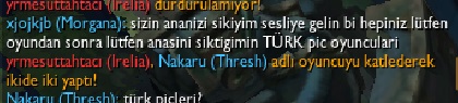 Nice game 👍 Bu mesajın öncesinde aramızda herhangi bir ırkçı hakaret dönmemesine rağmen (klasik takım içi kavga ediyorduk) herif bir anda böyle birşey yazdı. Maç sonrası rapor falan da etmedim, zaten bir işe yaramadığının farkındayım, herhangi bir yaptırım uygulanmıyor