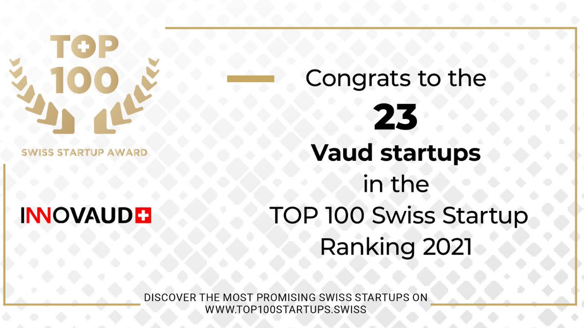 Le canton de Vaud confirme sa position de place technologique très attractive pour les start-ups, avec 23 jeunes entreprises vaudoises au TOP 100 2021 des meilleures start-ups suisses🏆Découvrez toutes ces pépites technologiques 👉 bit.ly/3yXSfze #VDTech #SwissTech