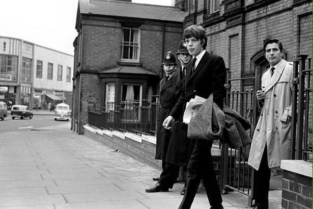 ClockChambers's tweet image. #tbt A fantastic photo from the Wolverhampton Archives. Mick Jagger leaving Tettenhall Mags Court which was held at the time in Darlington Street Methodist Church. Jagger appeared in court for speeding along the Wergs Road!🚗