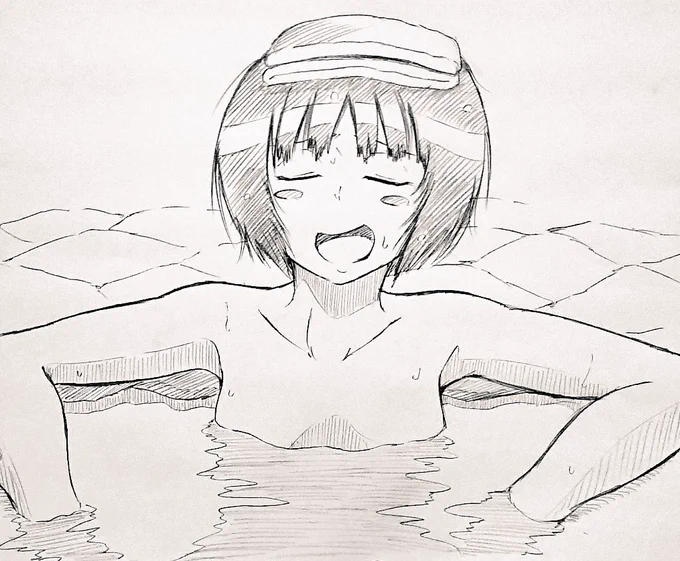 1日遅くなってしまいましたが
昨日は温泉の日だったということで過去絵ですが温泉の絵貼っときます♨️
#温泉の日 