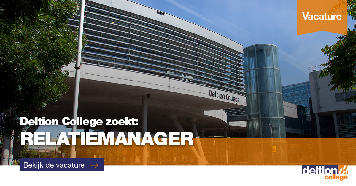 #Deltion is op zoek naar een #Relatiemanager voor 0,8 - 1,0 fte. deltion.nl/werken-bij-del… #mbo #vacature #onderwijs #Zwolle