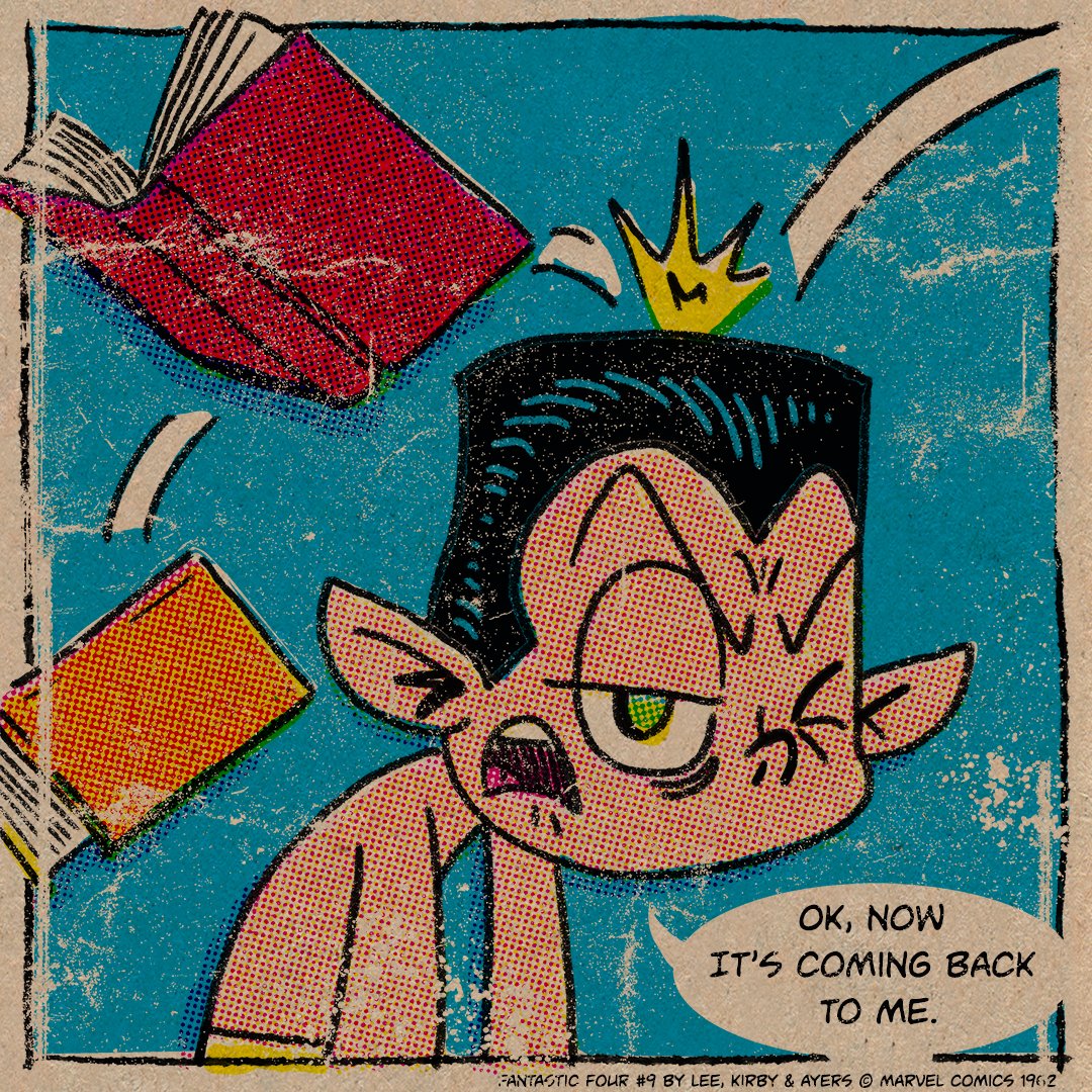 mikeyscottp's tweet photo. September 1962! Fantastic Four 9! Strip Number FIFTY! Hundreds to go I guess. :) Fair warning I go on a rant next week continuing the topic of today's strip so buckle in. But I think they are good so..? 
Also I REALLY want you to remember the name of the strip I guess..? https://t.co/o8Ktl21vn8