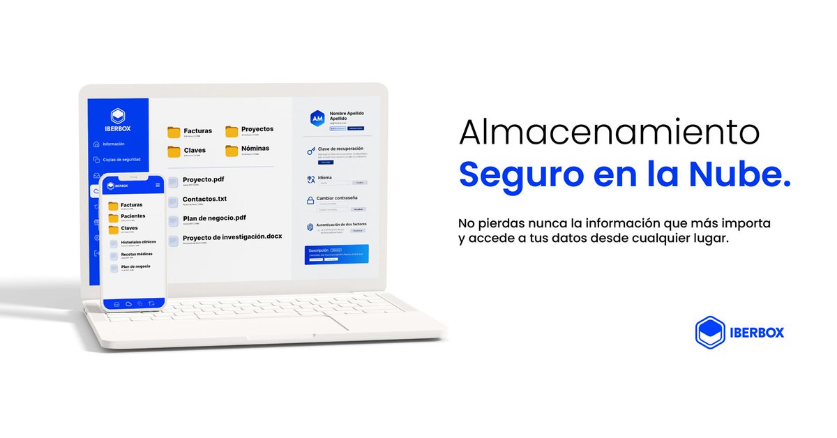 iberboxcom's tweet photo. 🔵 ¡PROTEGE TUS DATOS! >> Nuestra Plataforma te ofrece uno de los sistemas de almacenamiento más seguros del mercado >> Descubre el cifrado de extremo a extremo

+ info en https://t.co/WESR9cAlhQ 

#seguridad #protección #ciberseguridad #datos #iberbox https://t.co/g74grmZTHr