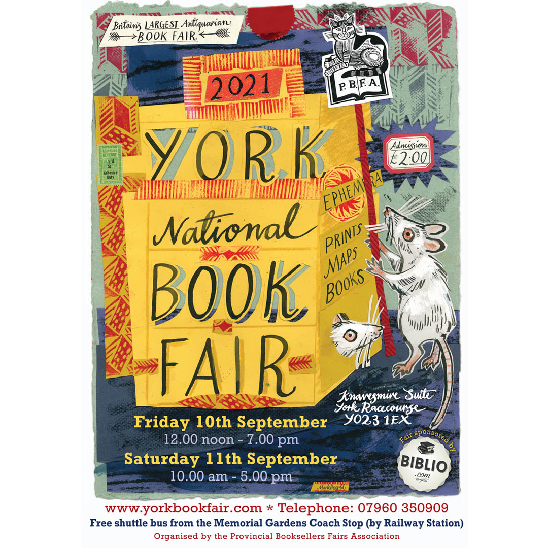 ABARareBooks's tweet photo. Good luck to all the ABA members who are participating at the @yorkbookfair 2021 this weekend (live Friday and Saturday)! We wish everyone a lovely weekend in York. 

Further information on the @pbfaorg fair is available here: https://t.co/DP83EqoSP2 https://t.co/AP3RC5RmFV