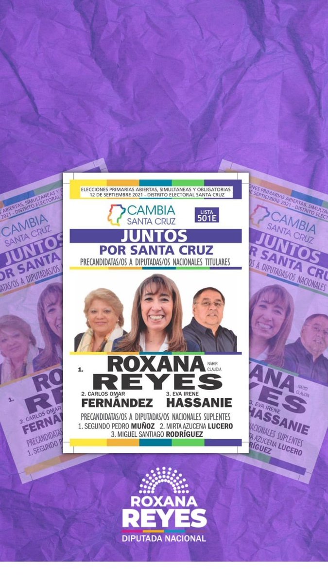 nadiariccisc's tweet photo. Lista #501E
El verdadero Cambio en Santa Cruz.
#RoxanaReyes #DarElPaso https://t.co/G7c4HwOWFV