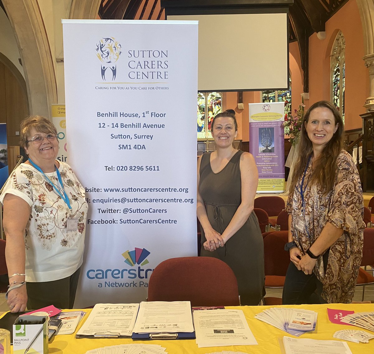 Say hello to Nick, Vicky and Christine at the <a href="/WallingtonGroup/">Wallington Community Wellbeing Charity</a> Information &amp; Advice Day today at the Trinity Centre, Wallington. We will be here until 3pm. ☺️⁣⁣
⁣⁣
#SuttonCarers #Carers #UnpaidCarers